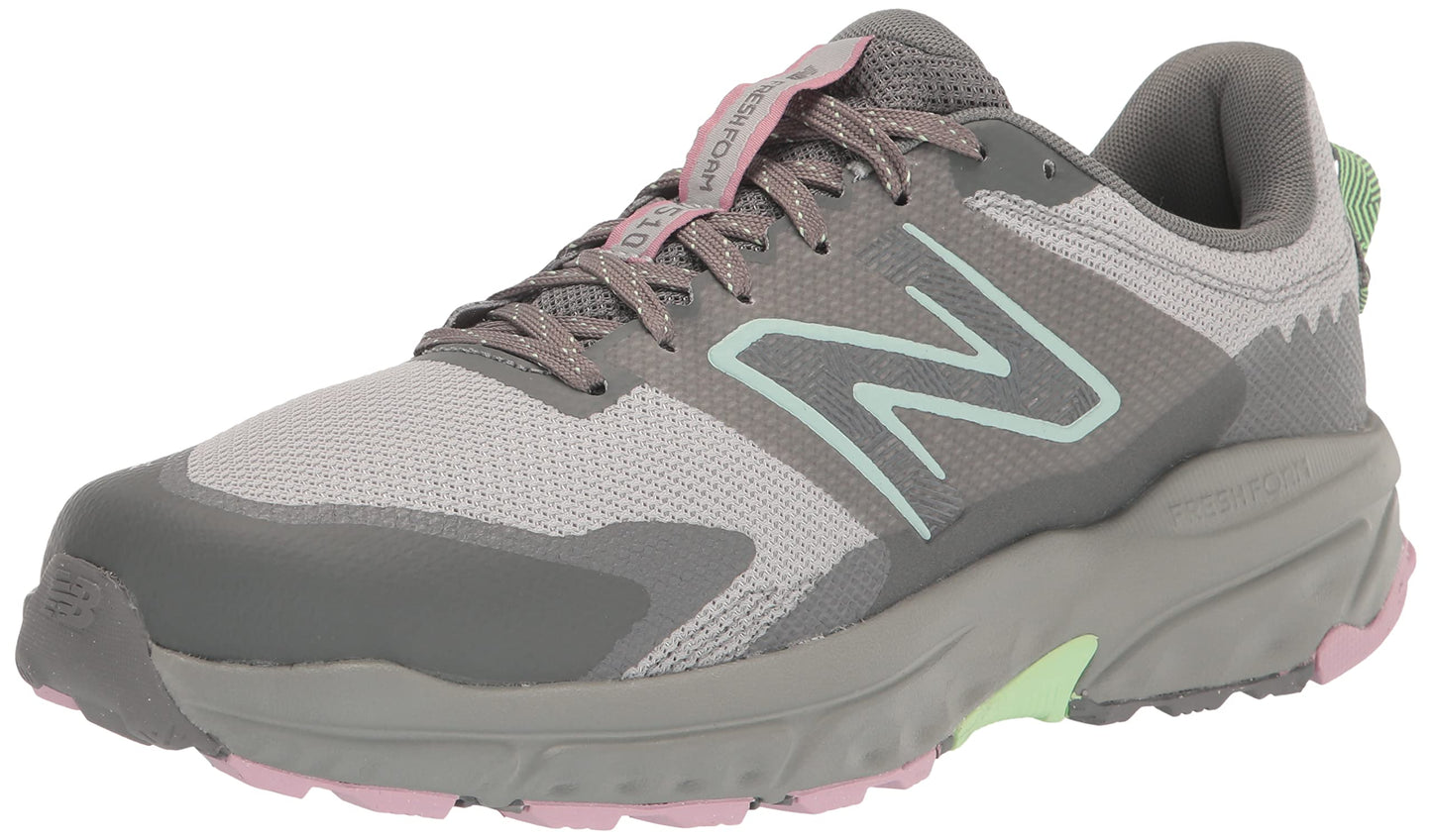 New Balance Women's Fresh Foam 510 V6 Trail Running Shoe, Brighton Grey/Harbor Grey/Lilac Cloud, 12 Wide