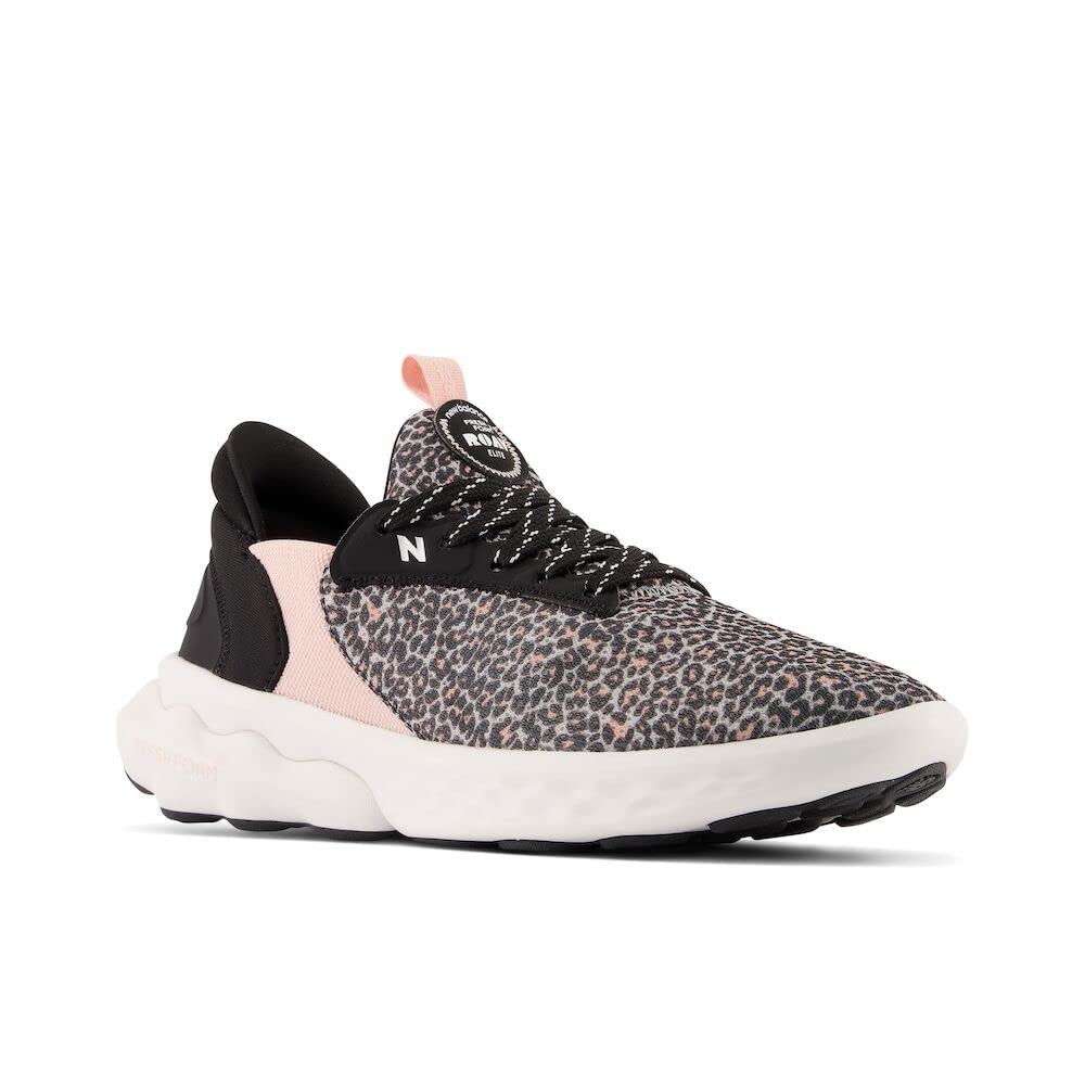 New Balance Women's Fresh Foam Roav Elite V1 Running Shoe, Black/Pink Haze, 12