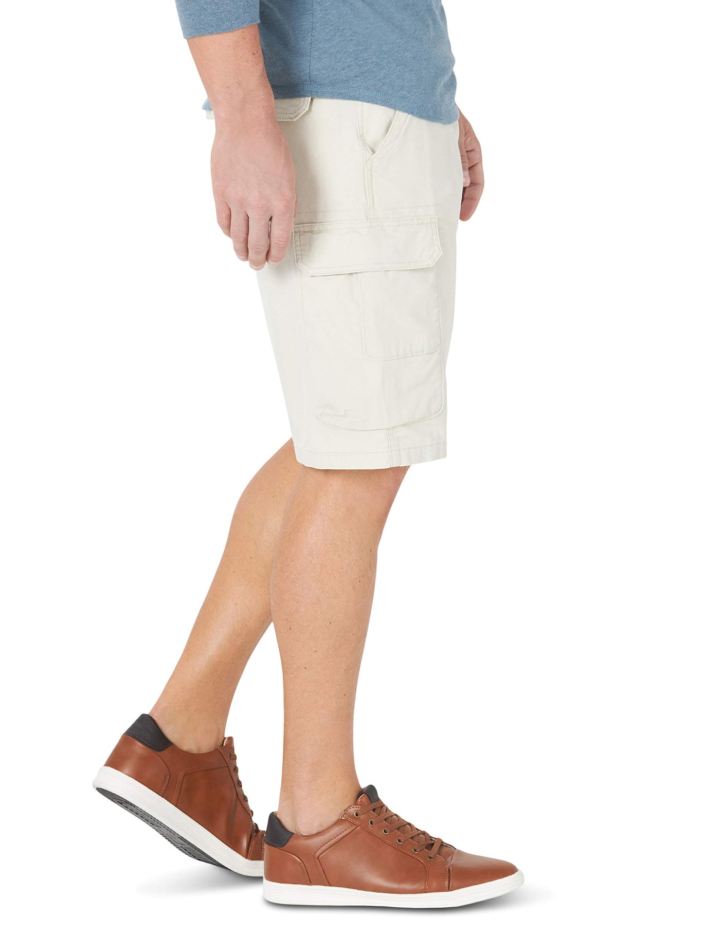 Wrangler Authentics Men's Stretch Twill Cargo Shorts, Pelican, 46