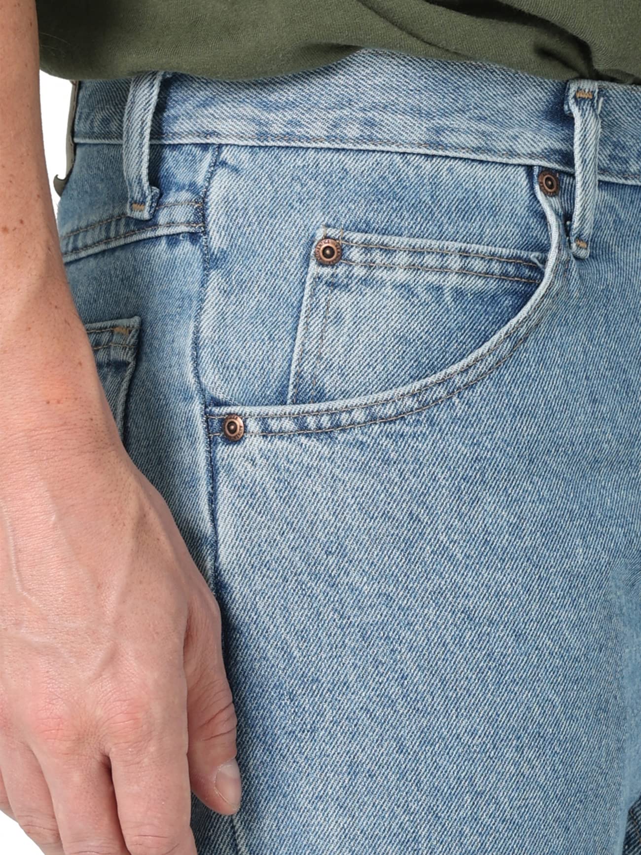 Wrangler Authentics Men's Classic 5-Pocket Regular Fit Cotton Jean, Light Stonewash, 35W x 36L