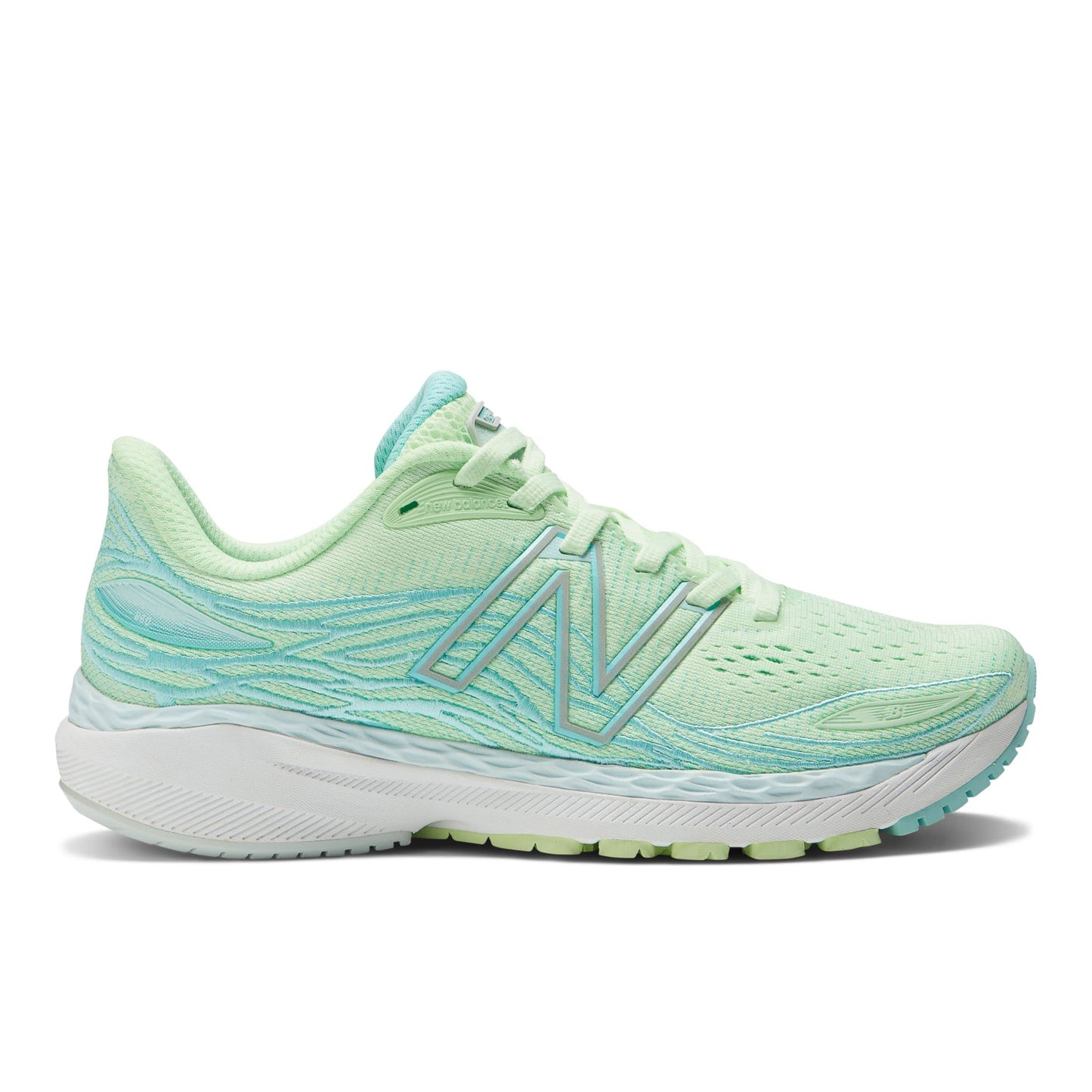 New Balance Women's Fresh Foam X 860 V12 Running Shoe, Vibrant Spring Glo/Surf/Light Surf, 12 Wide