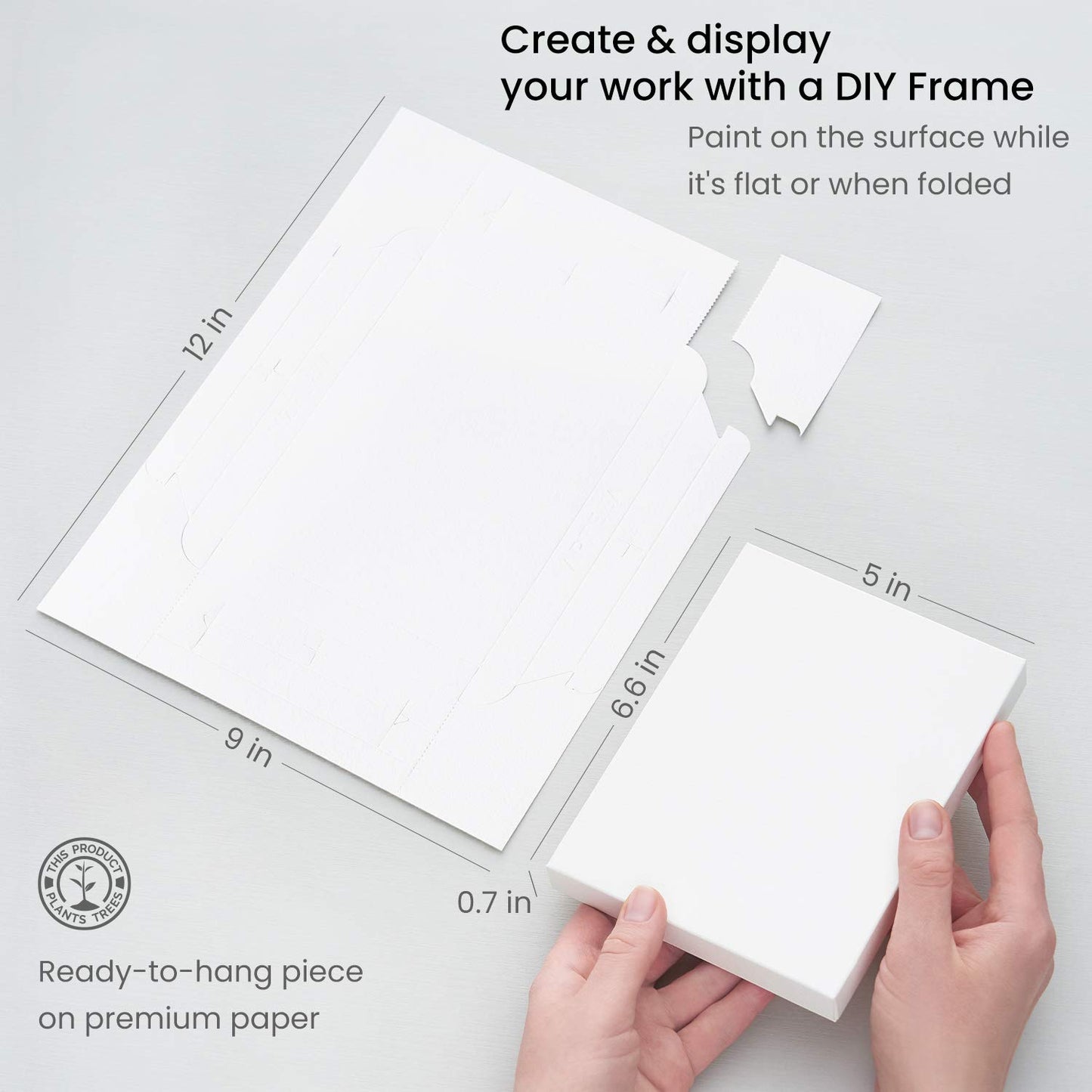Arteza DIY Foldable Canvas Frame, Mixed Media, 5" x 6.6" - 20 Sheets