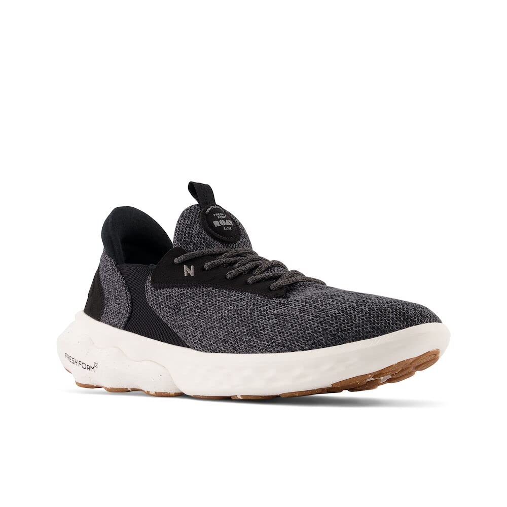 New Balance Men's Fresh Foam Roav Elite V1 Running Shoe, Black/Sea Salt, 9.5