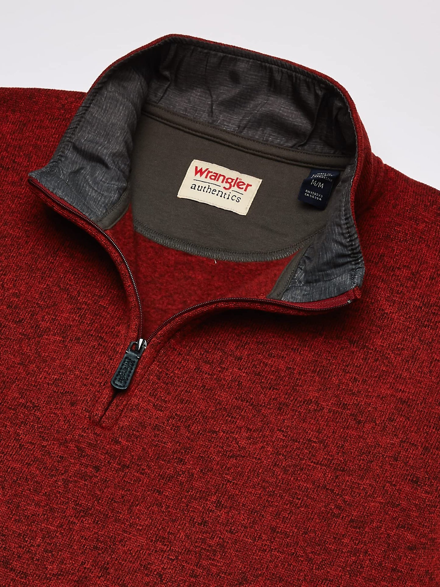 Wrangler Authentics Men's Long Sleeve Fleece Quarter-Zip, Bossa Nova, X-Large