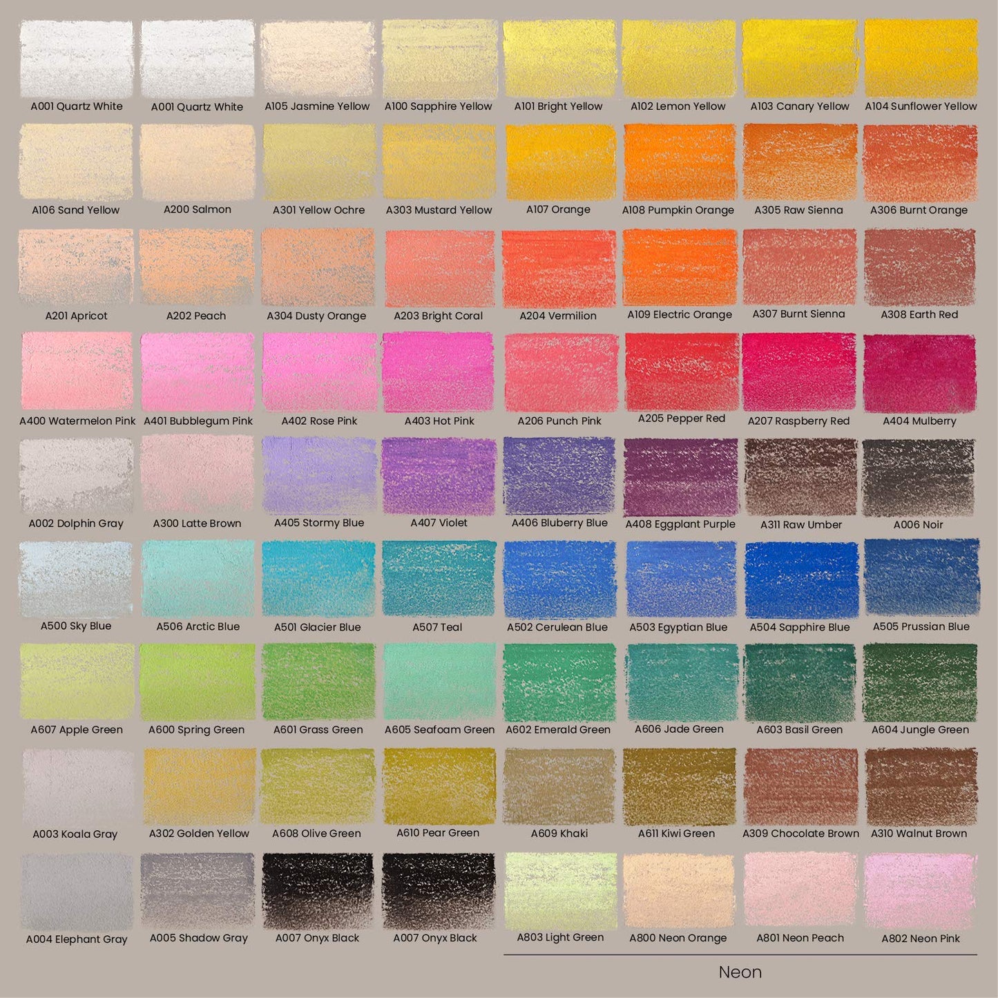 Arteza Soft Pastels, Assorted Colors - Set of 72