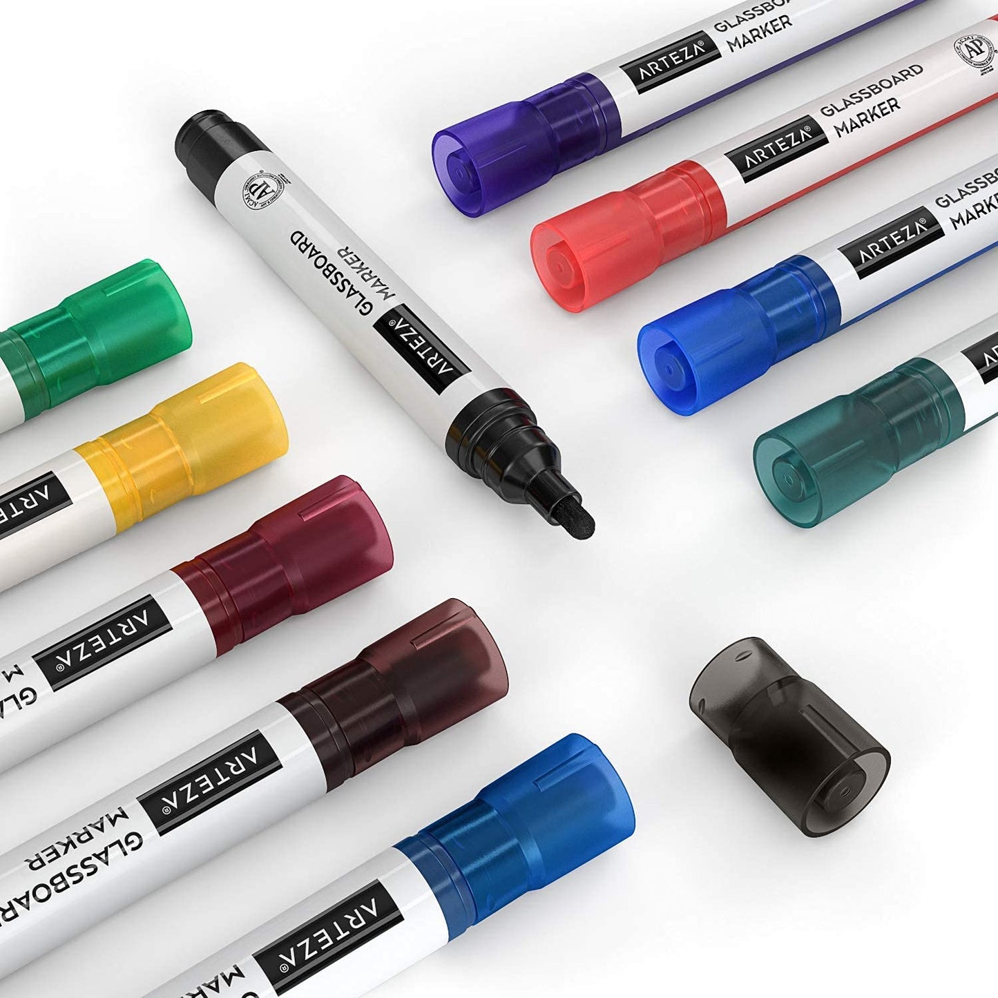 Arteza Glassboard Markers, Neon Colors - Set of 10