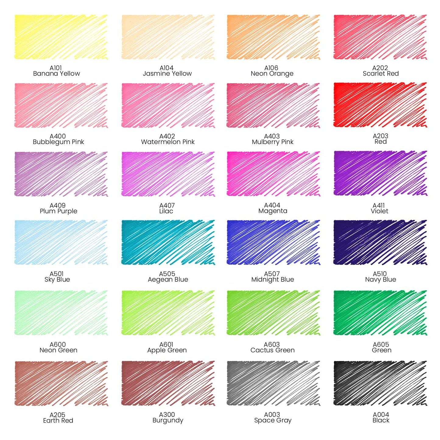 Arteza Permanent Markers, Retro Pop Colors, Ultra Fine Tip - Set of 24