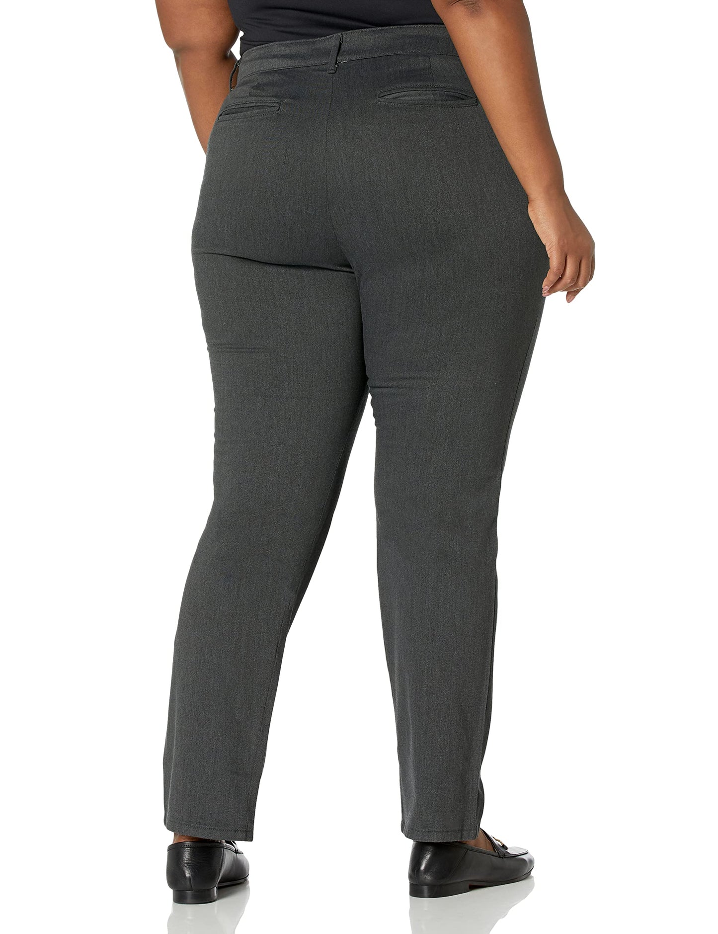 Lee Women's Relaxed Fit All Day Straight Leg Pant Charcoal Heather 18