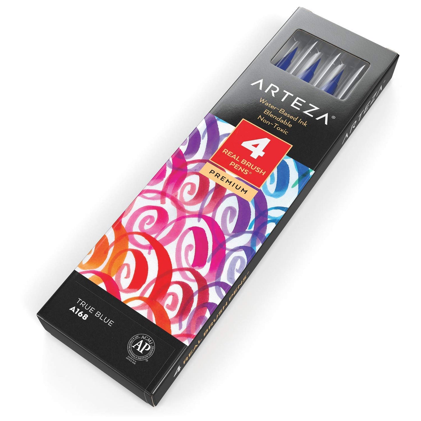 Arteza Real Brush Pens®, True Blue A168 - 4 Pack