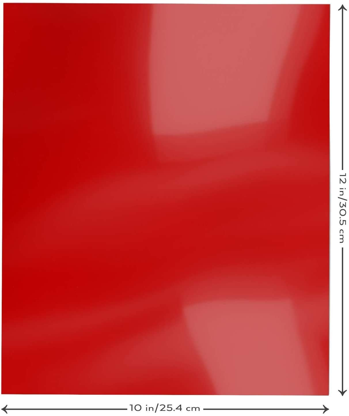 Arteza Heat Transfer Vinyl, Red, 10" x 12” Sheets - Pack of 14