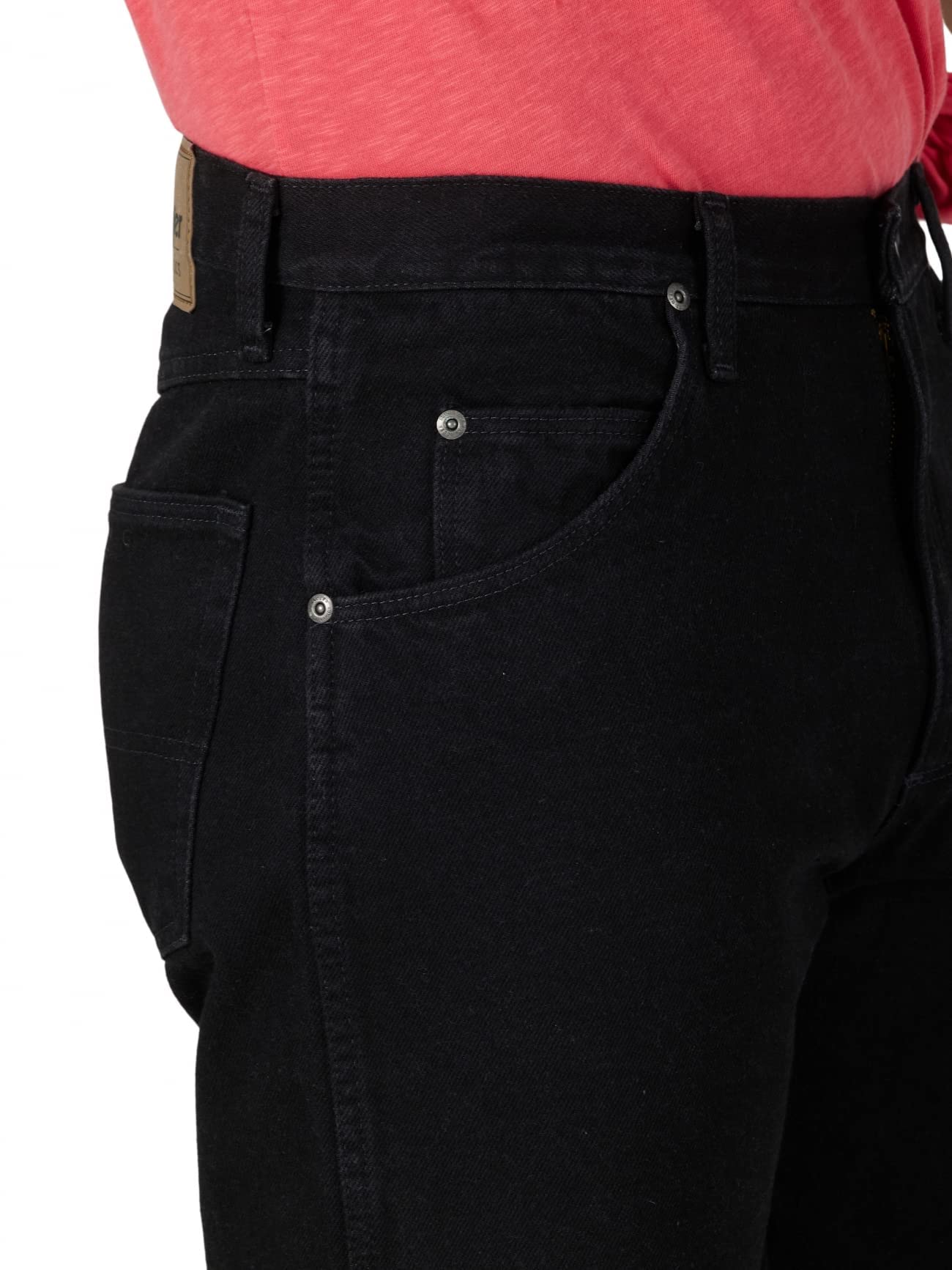 Wrangler Authentics Men's Classic 5-Pocket Regular Fit Cotton Jean, Black, 42W x 32L