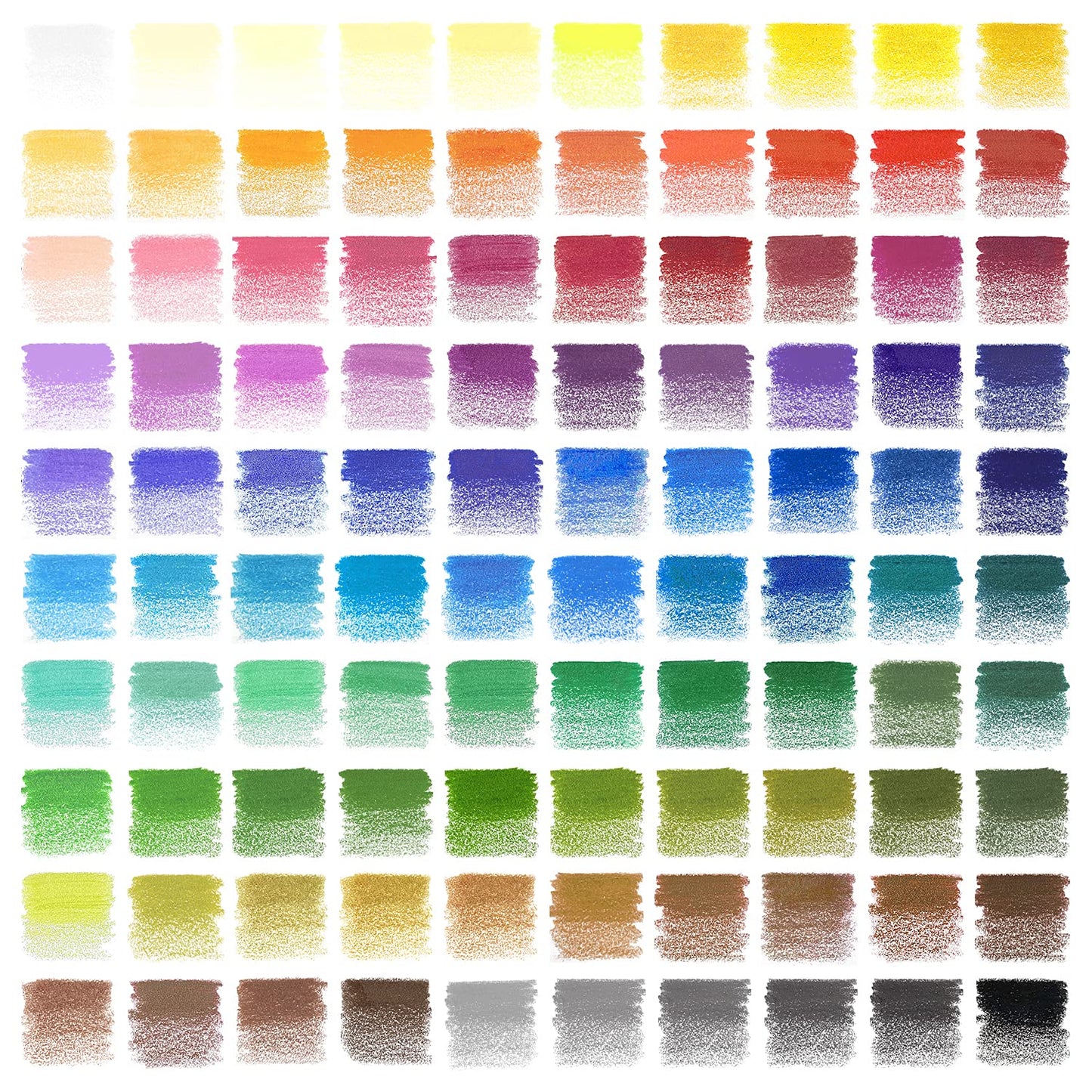 Arteza Kids Watercolor Pencils with Watercolor Brush, Double Sided -Set of 50