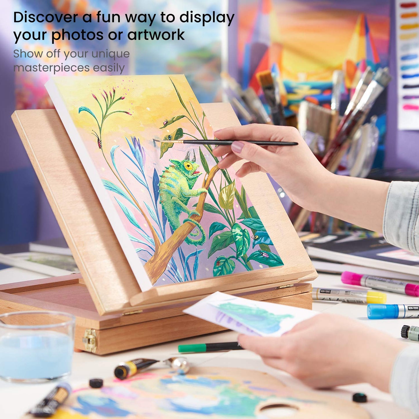 Arteza DIY Foldable Canvas Frame, Mixed Media, 8" x 11" - 20 Sheets