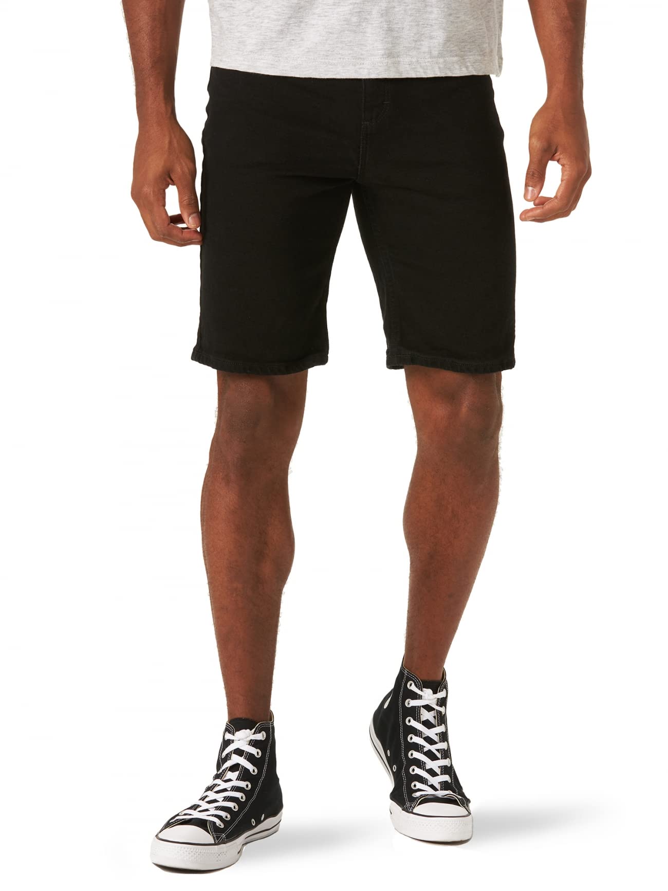 Wrangler Authentics Men's Classic Relaxed Fit Five Pocket Jean Short, Jet Black, 33