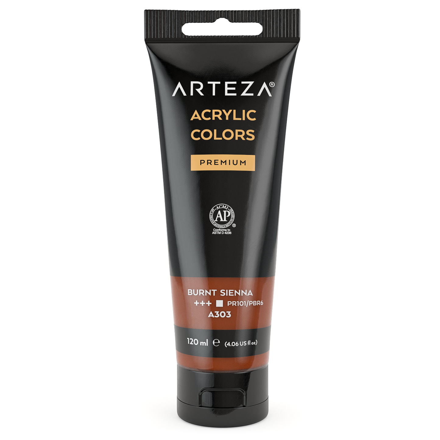 Arteza Acrylic Paint, 4oz Tube - Burnt Sienna A303