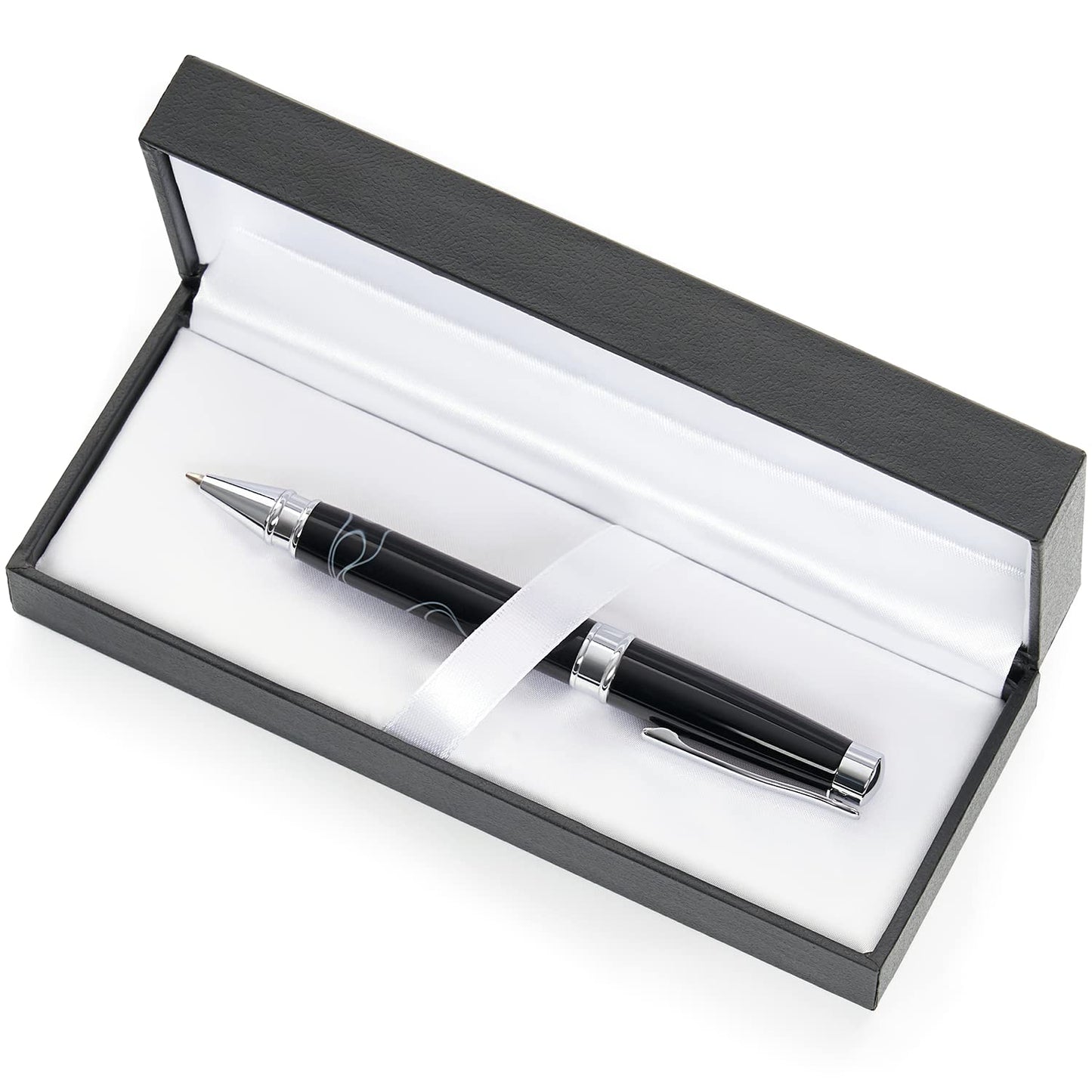Arteza Ballpoint Pen Gift Set, Black Ink, Silver & Metal Pen