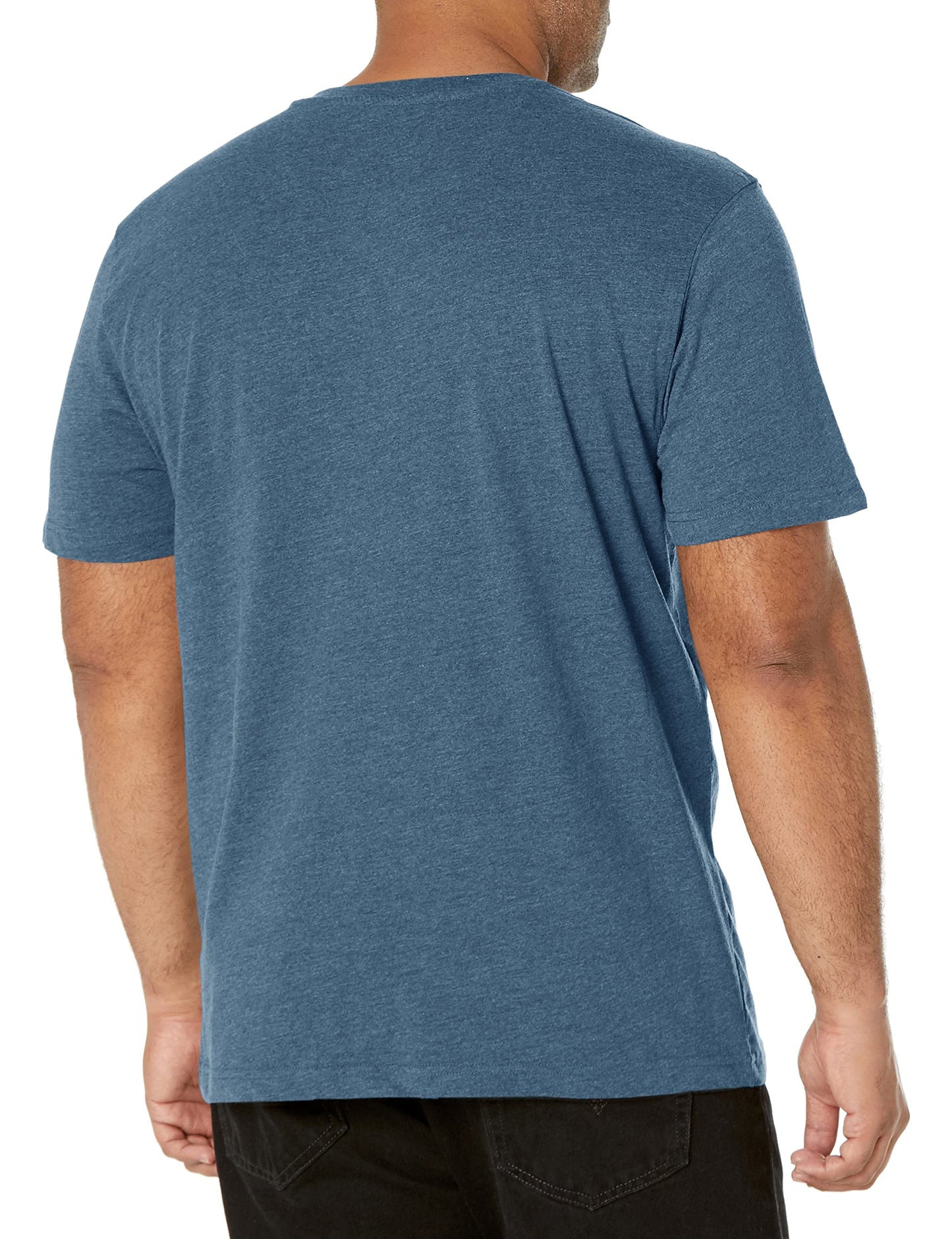 Wrangler Authentics Men's Short Sleeve Henley Tee, Dark Denim, X-Large