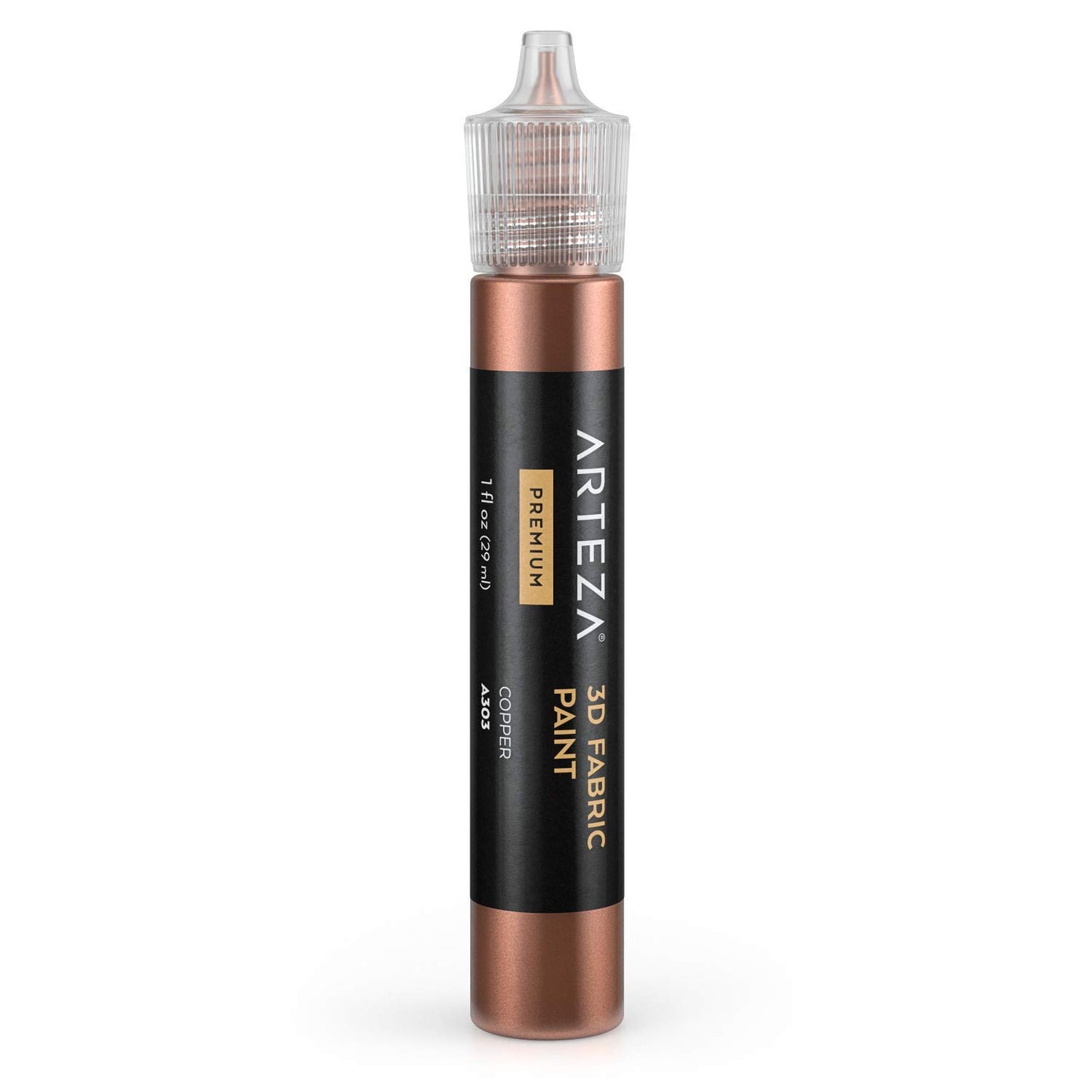 Arteza 3D Fabric Paint, 29ml Bottle - Copper A303