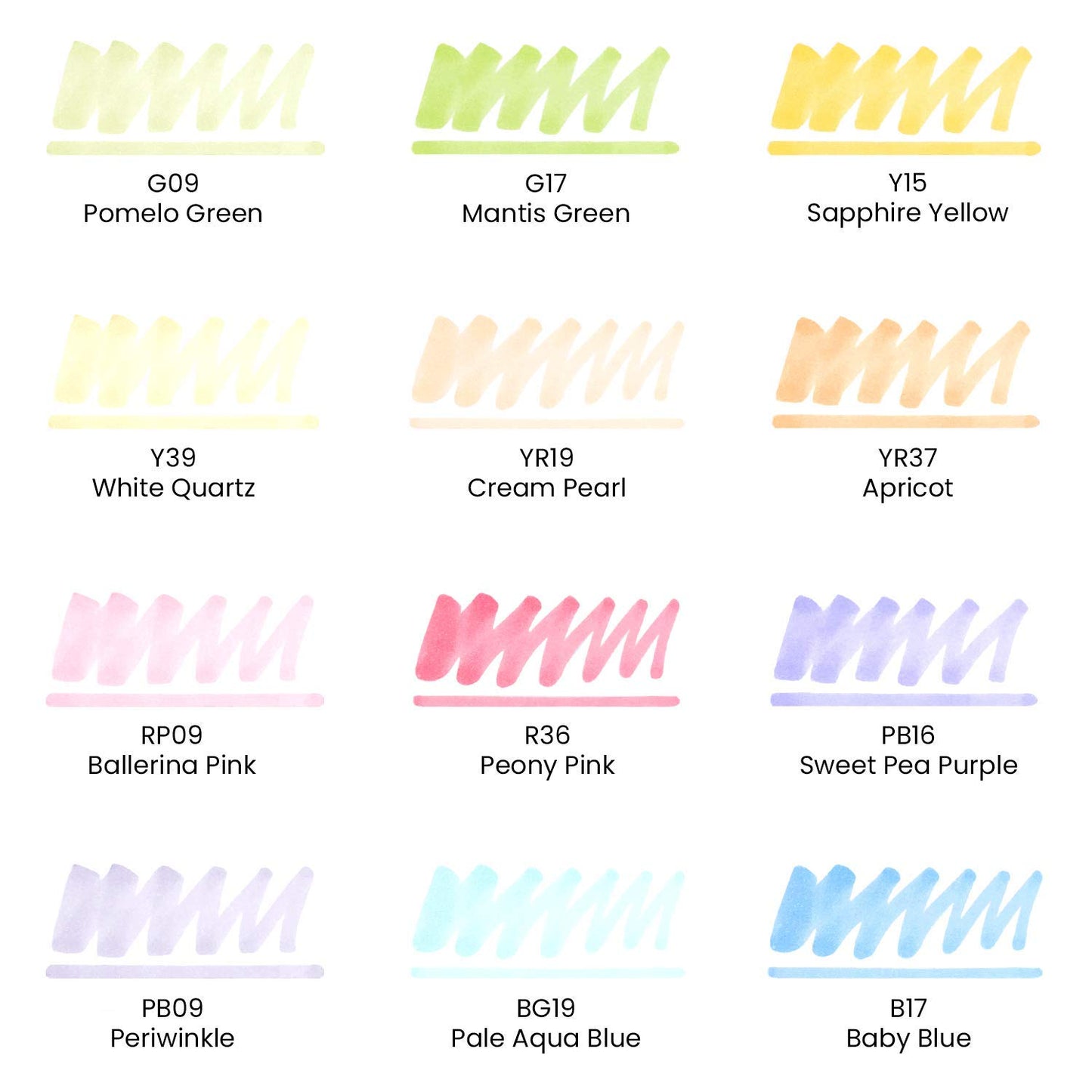 Arteza EverBlend™ Ultra Art Markers, Pastel Colors - Set of 12