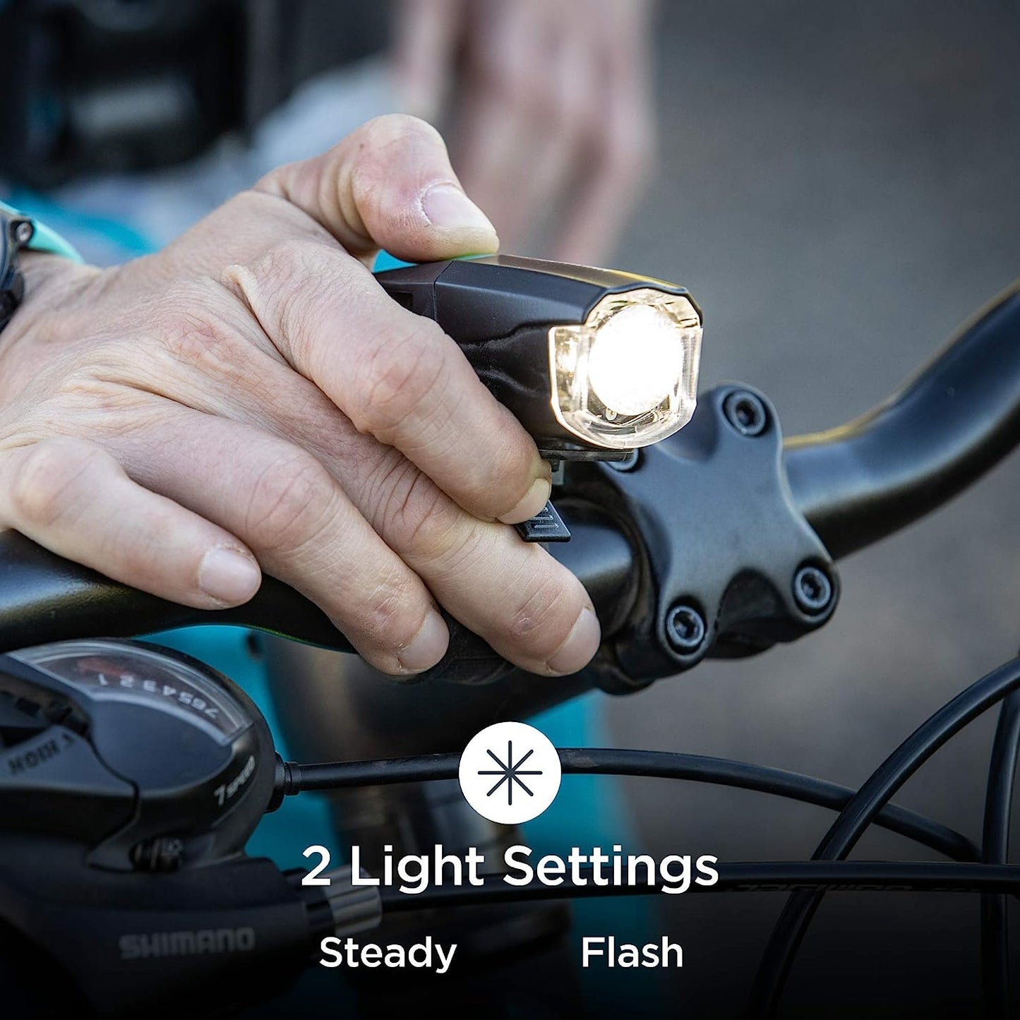 Schwinn Quick Wrap RECHARGEABLE 400 Lumen Bike Light Set Headlight & Taillight