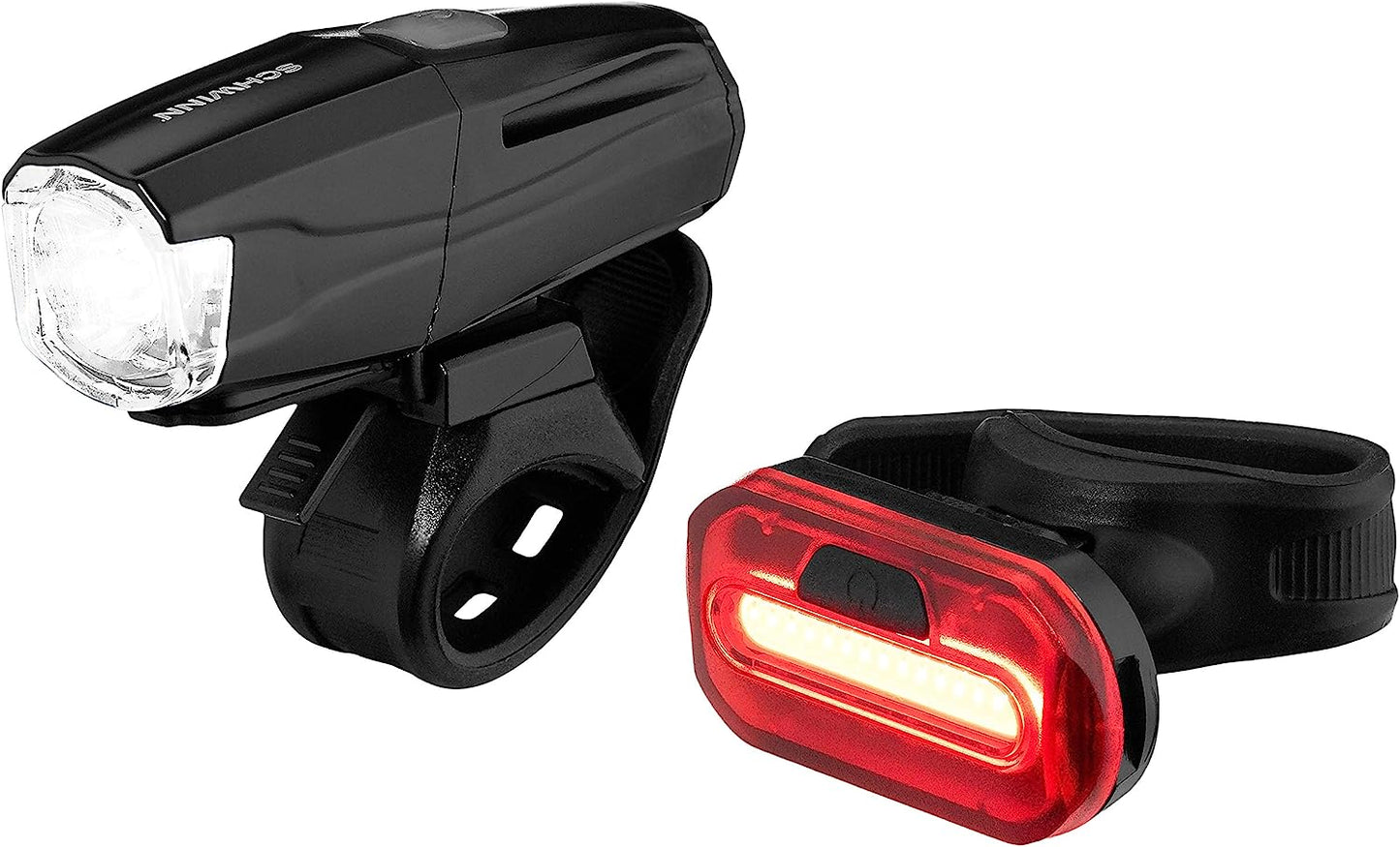 Schwinn Quick Wrap RECHARGEABLE 400 Lumen Bike Light Set Headlight & Taillight