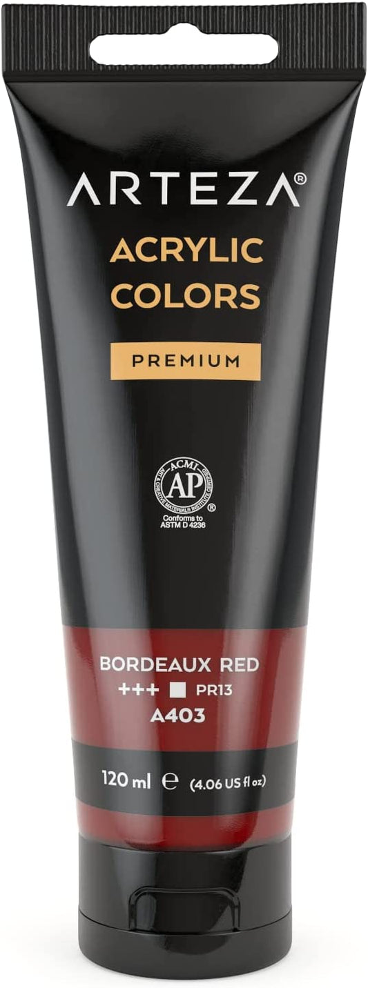 Arteza Acrylic Paint, 8.45oz Tube - Bordeaux Red