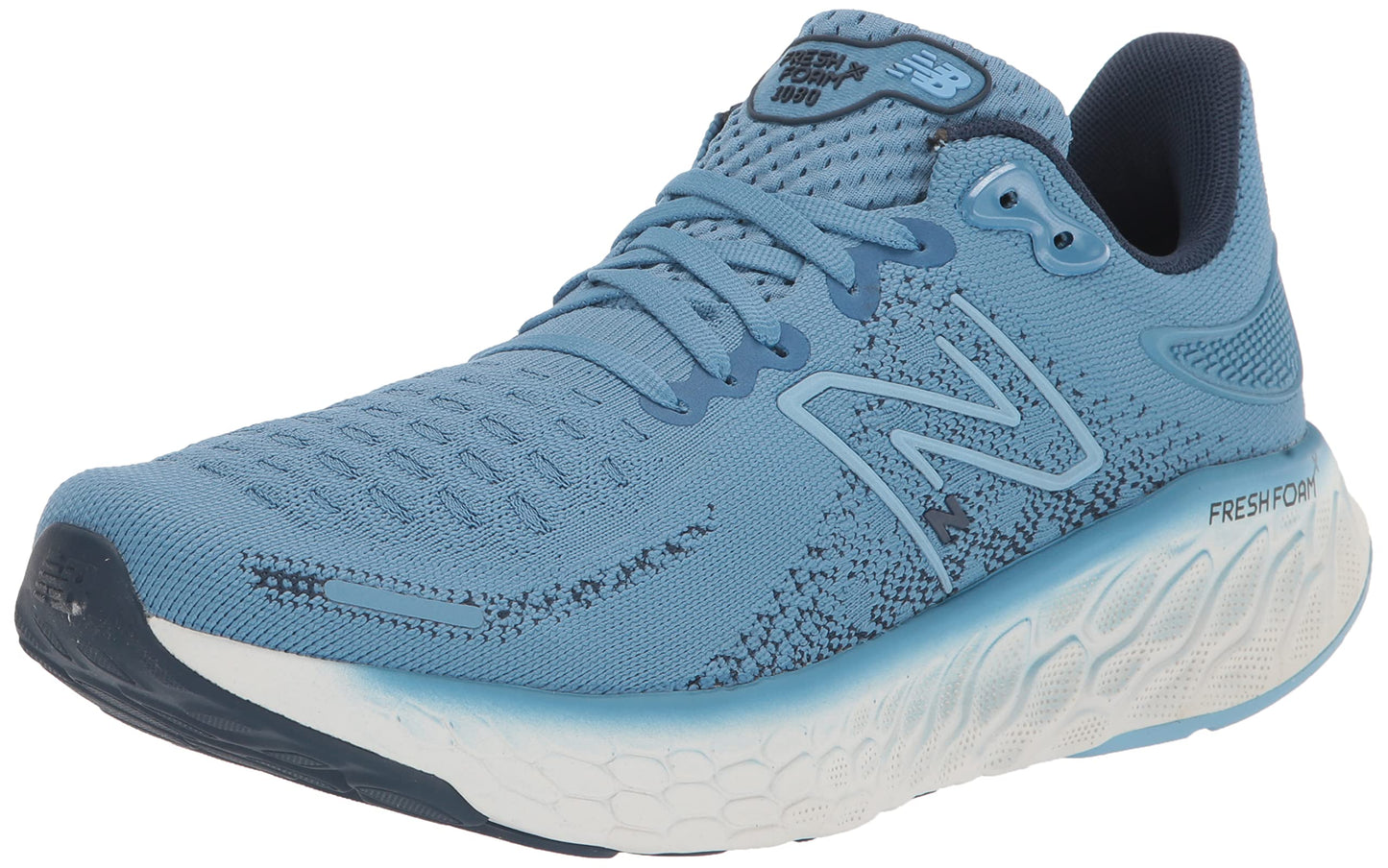 New Balance Men's Fresh Foam X 1080 V12 Running Shoe, Blue/Nb Navy/Blue Haze, 8