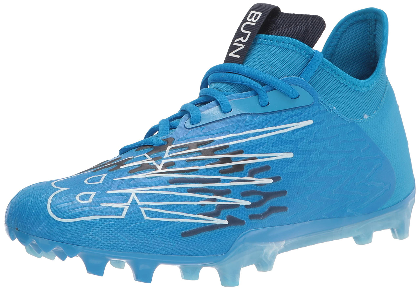New Balance Men's Burn X 3 Speed Lacrosse Shoe, Blue/White, 6.5 US