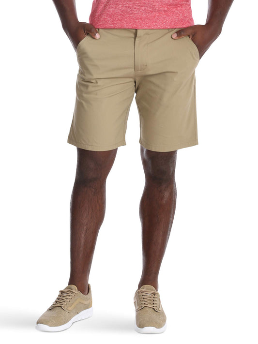 Wrangler Authentics Men's Performance Comfort Flex Flat Front Short, dark khaki, 32