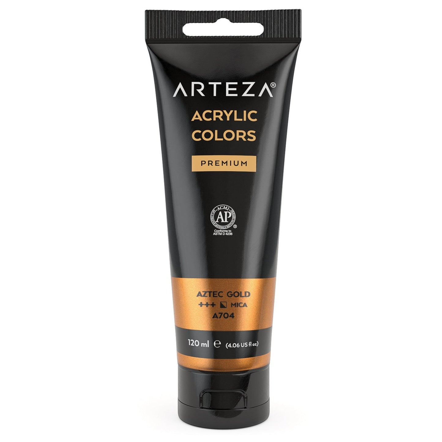 Arteza Metallic Acrylic Paint, 4oz Pouch - Aztec Gold A201