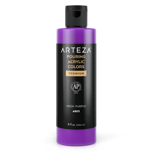 Arteza Pouring Acrylic Paint, 8oz Bottle - A803 Neon Purple