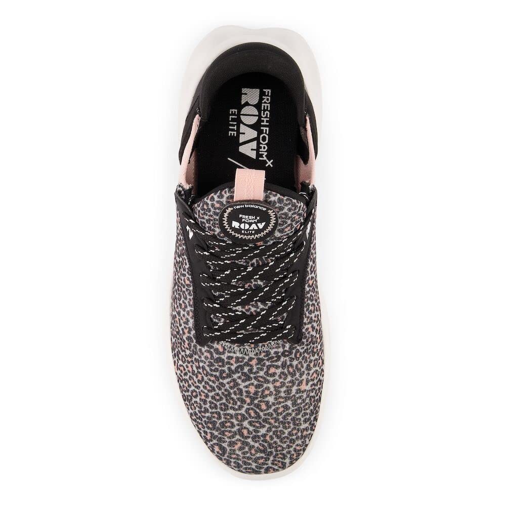 New Balance Women's Fresh Foam Roav Elite V1 Running Shoe, Black/Pink Haze, 5