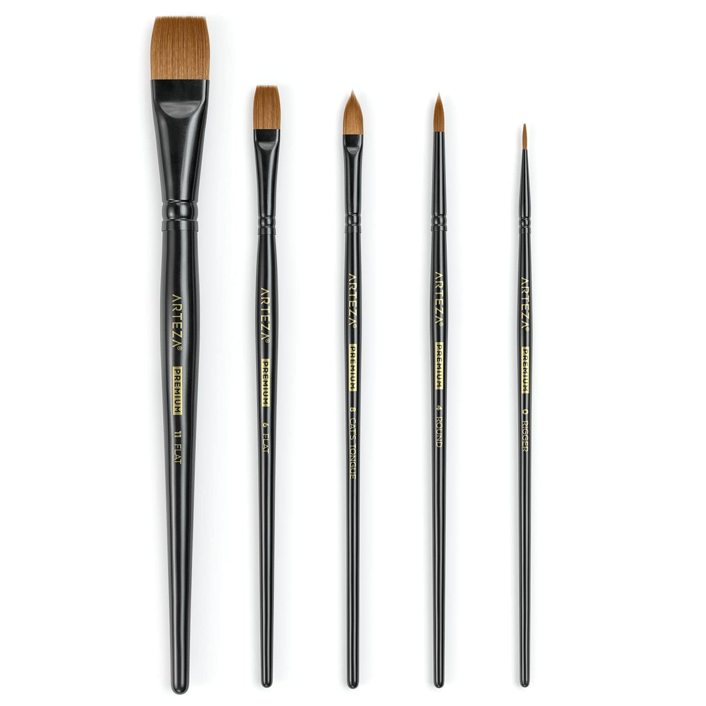 Arteza Acrylic & Oil Paint Brushes - Set of 5