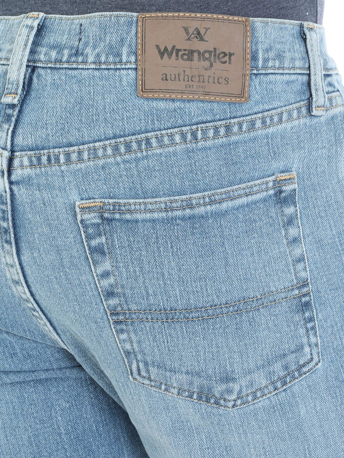Wrangler Authentics Men's Classic 5-Pocket Relaxed Fit Jean, Stonewash Flex, 38W x 30L