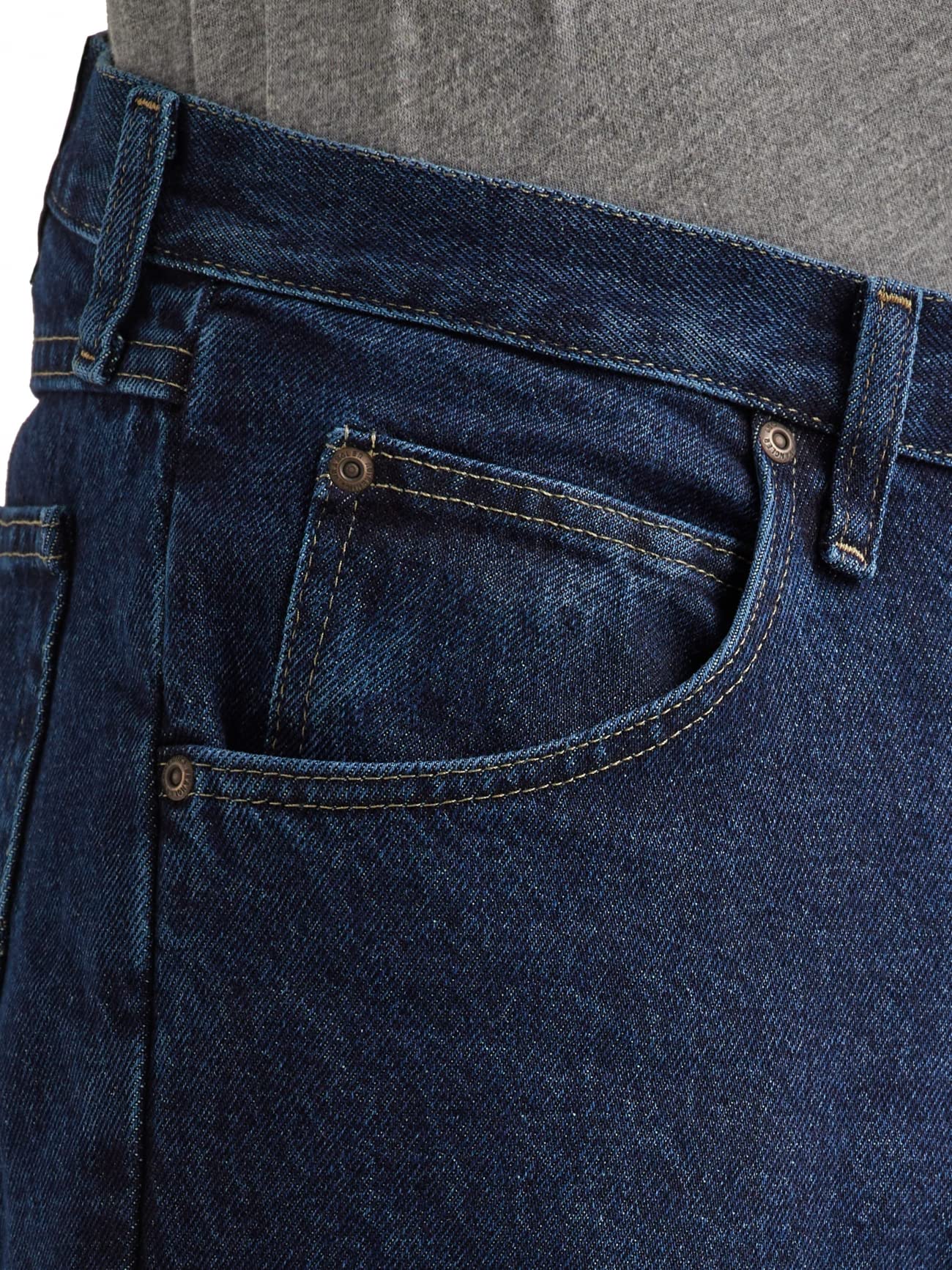 Wrangler Authentics Men's Big & Tall Classic 5-Pocket Relaxed Fit Cotton Jean, Dark Rinse, 44W X 36L