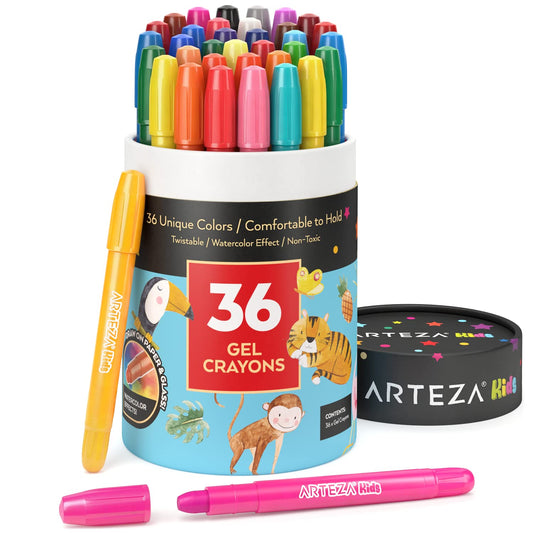 Arteza Kids Twistable Gel Crayons - Set of 36