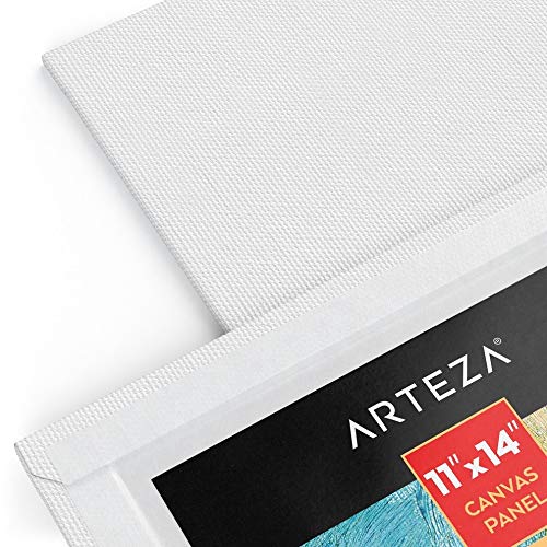 Arteza Premium Canvas Panels, 11" x 14" - Pack of 14