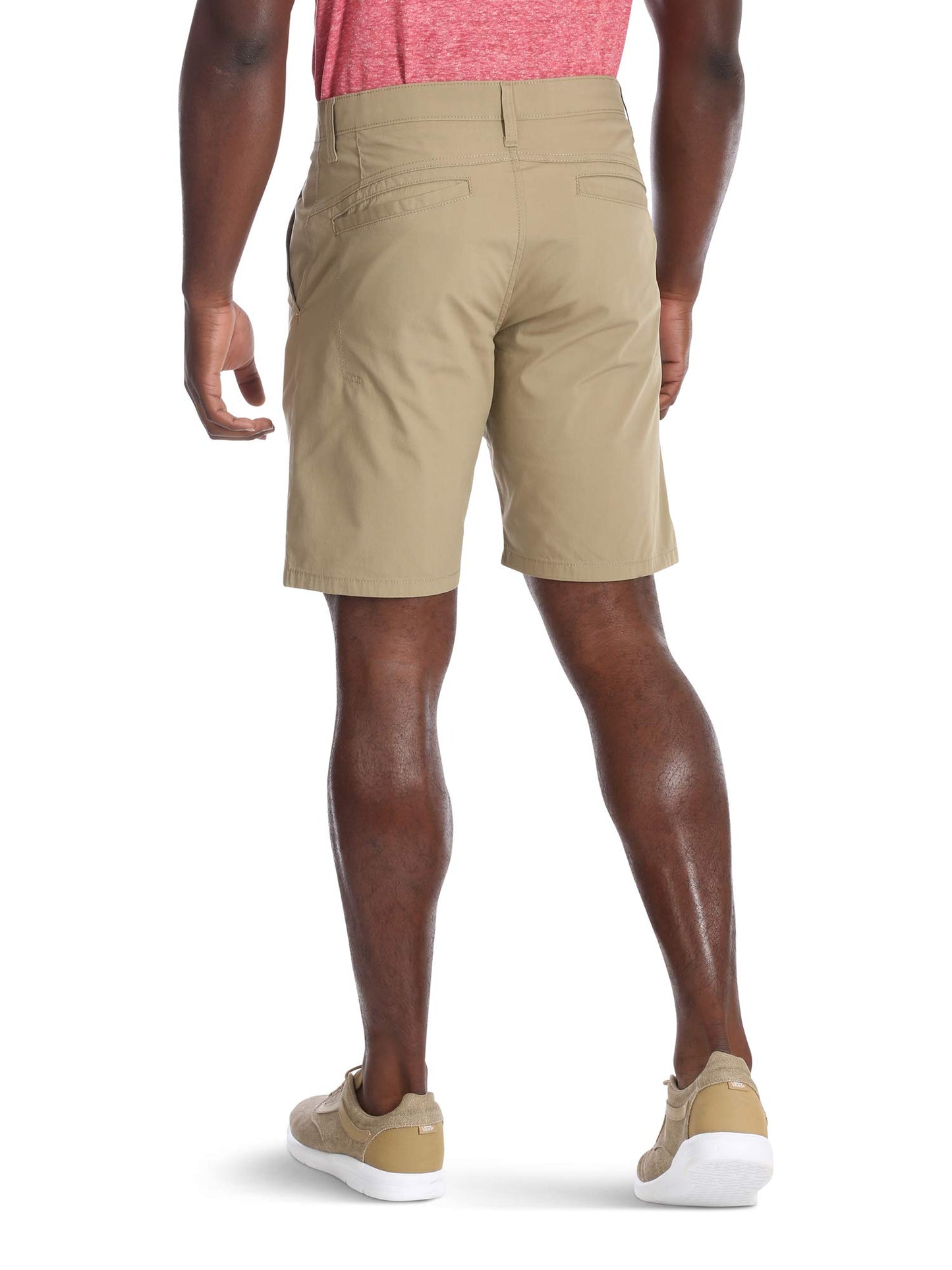 Wrangler Authentics Men's Performance Comfort Flex Flat Front Short, Dark Khaki, 34