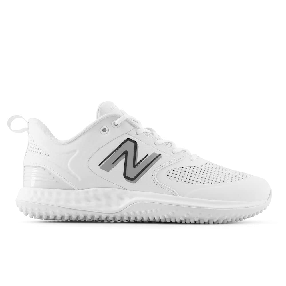 New Balance Men's Fresh Foam 3000 V6 Turf-Trainer Baseball Shoe, White/White, 16 Wide