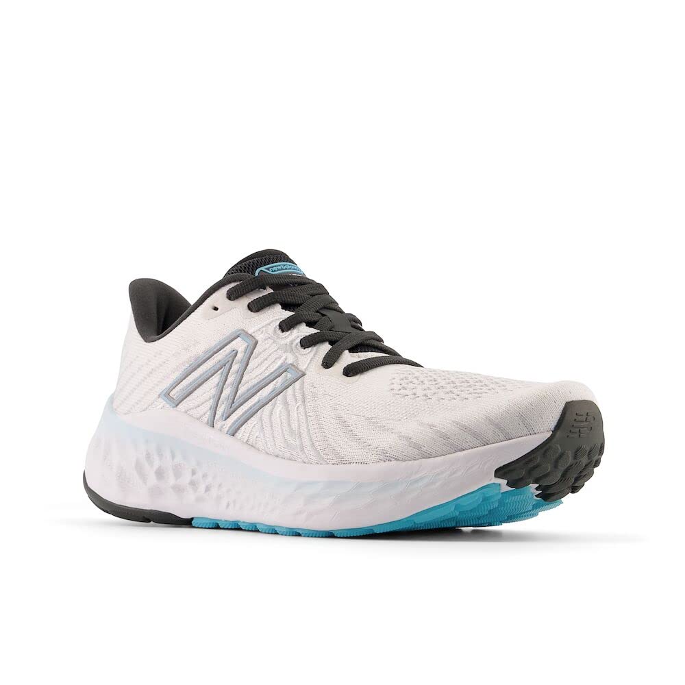 New Balance Women's Fresh Foam X Vongo V5 Running Shoe, White/Bleach Blue/Silver Metalic, 12