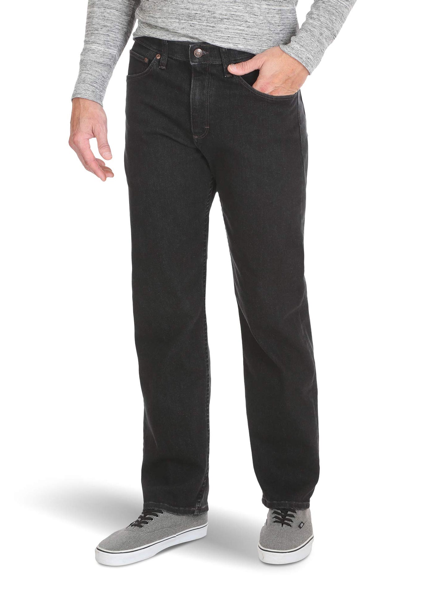 Wrangler Authentics Men's Big & Tall Comfort Flex Waist Relaxed Fit Jean, Dark Denim, 48W X 32L
