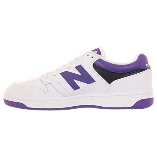 New Balance Unisex-Adult BB480 V1 Sneaker, White/Prism Purple/Black, 16