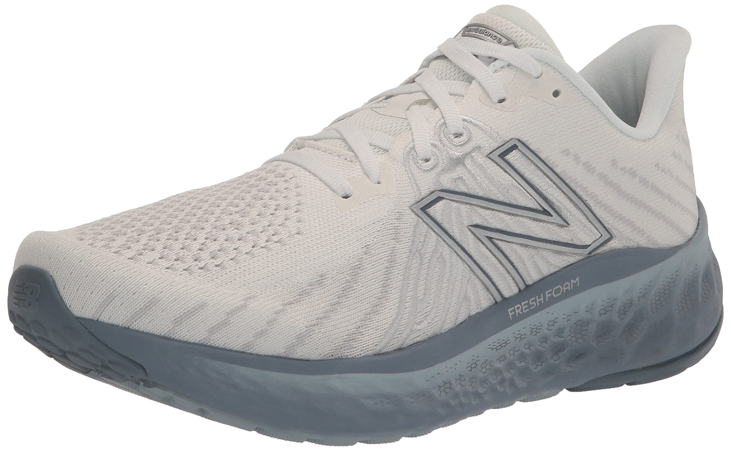 New Balance Men's Fresh Foam X Vongo V5 Running Shoe, White/Quartz Grey/Arctic Grey, 10