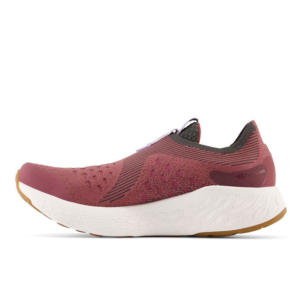 New Balance Women's Fresh Foam X 1080 Unlaced V1 Running Shoe, Washed Burgundy/Blacktop, 8