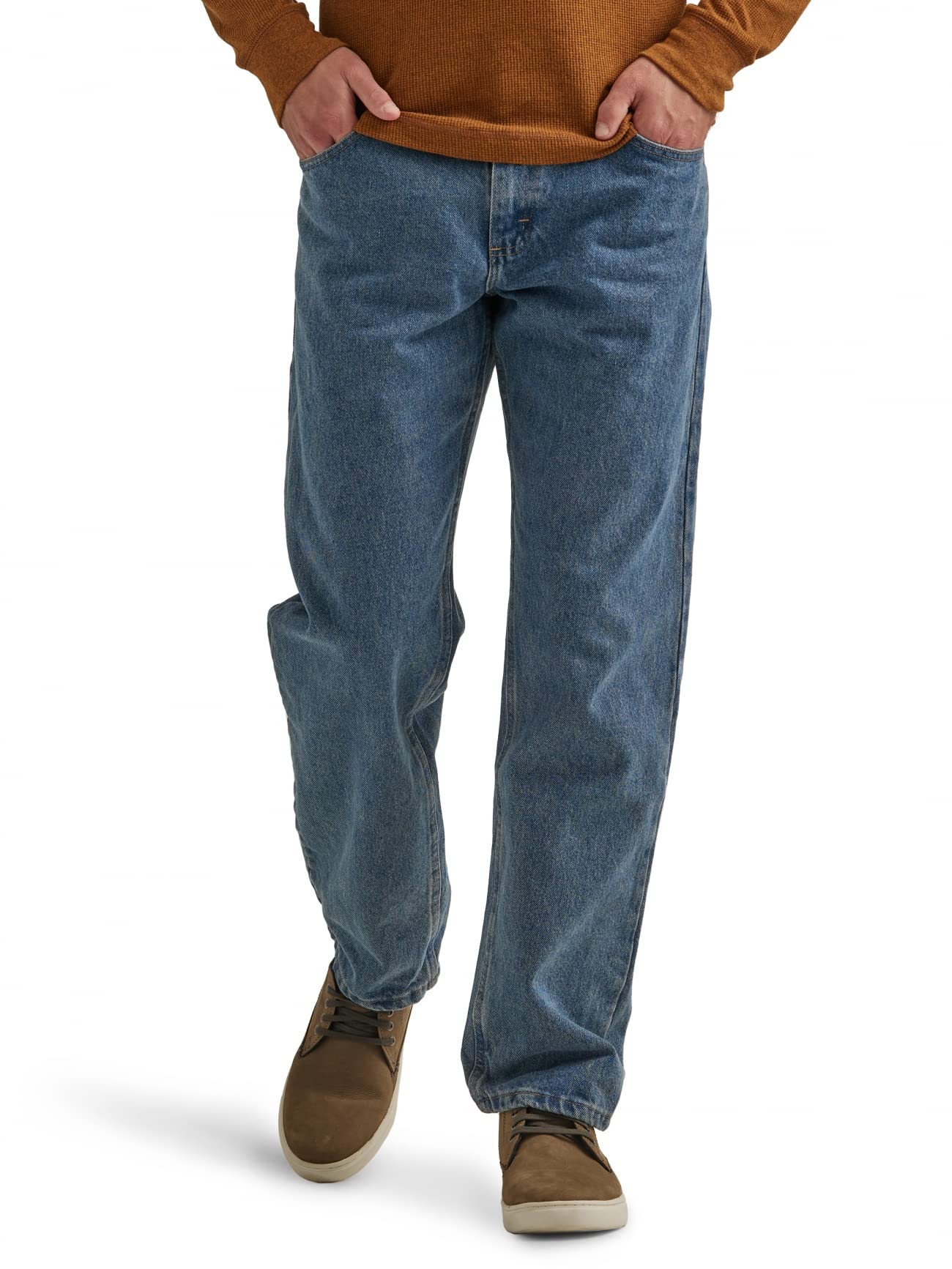 Wrangler Authentics Men's Classic 5-Pocket Relaxed Fit Cotton Jean, Stonewash, 38W X 34L