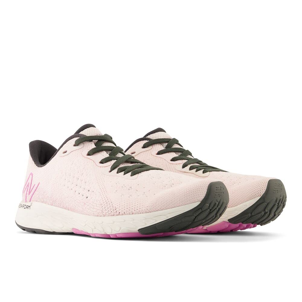 New Balance Women's Fresh Foam X Tempo V2 Running Shoe, Washed Pink/Blacktop/Raspberry, 6.5