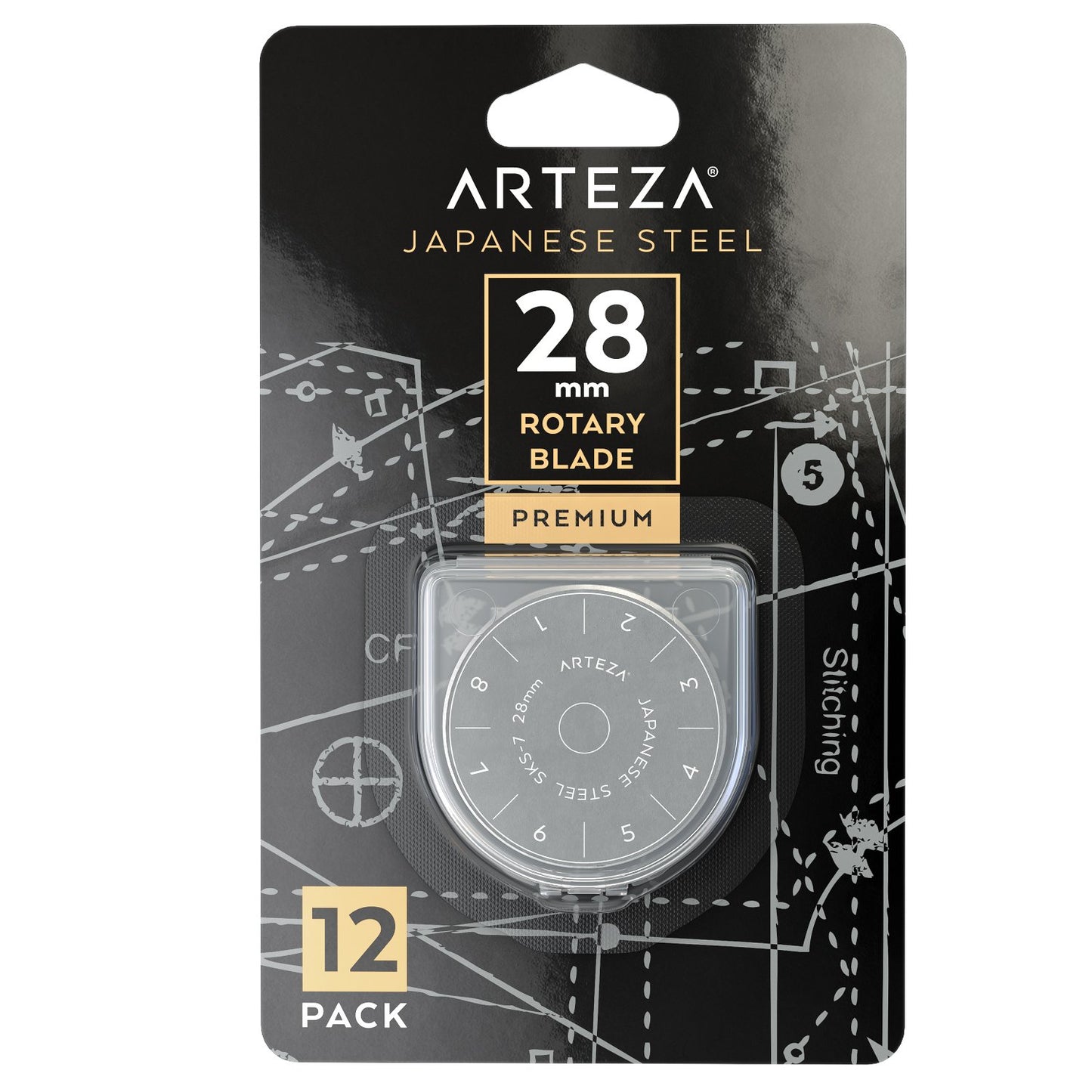Arteza Rotary Cutter Blades, 28mm - Pack of 12