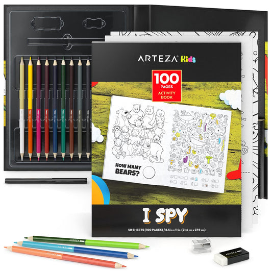 Arteza Kids Activity Book Set, I Spy