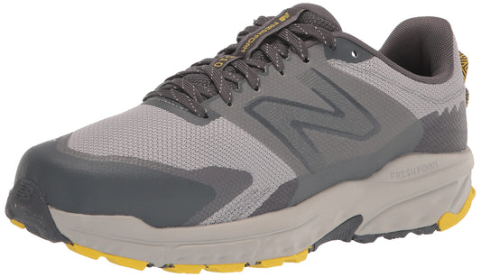 New Balance Men's Fresh Foam 510 V6 Trail Running Shoe, Raincloud/Magnet/True Yellow, 9