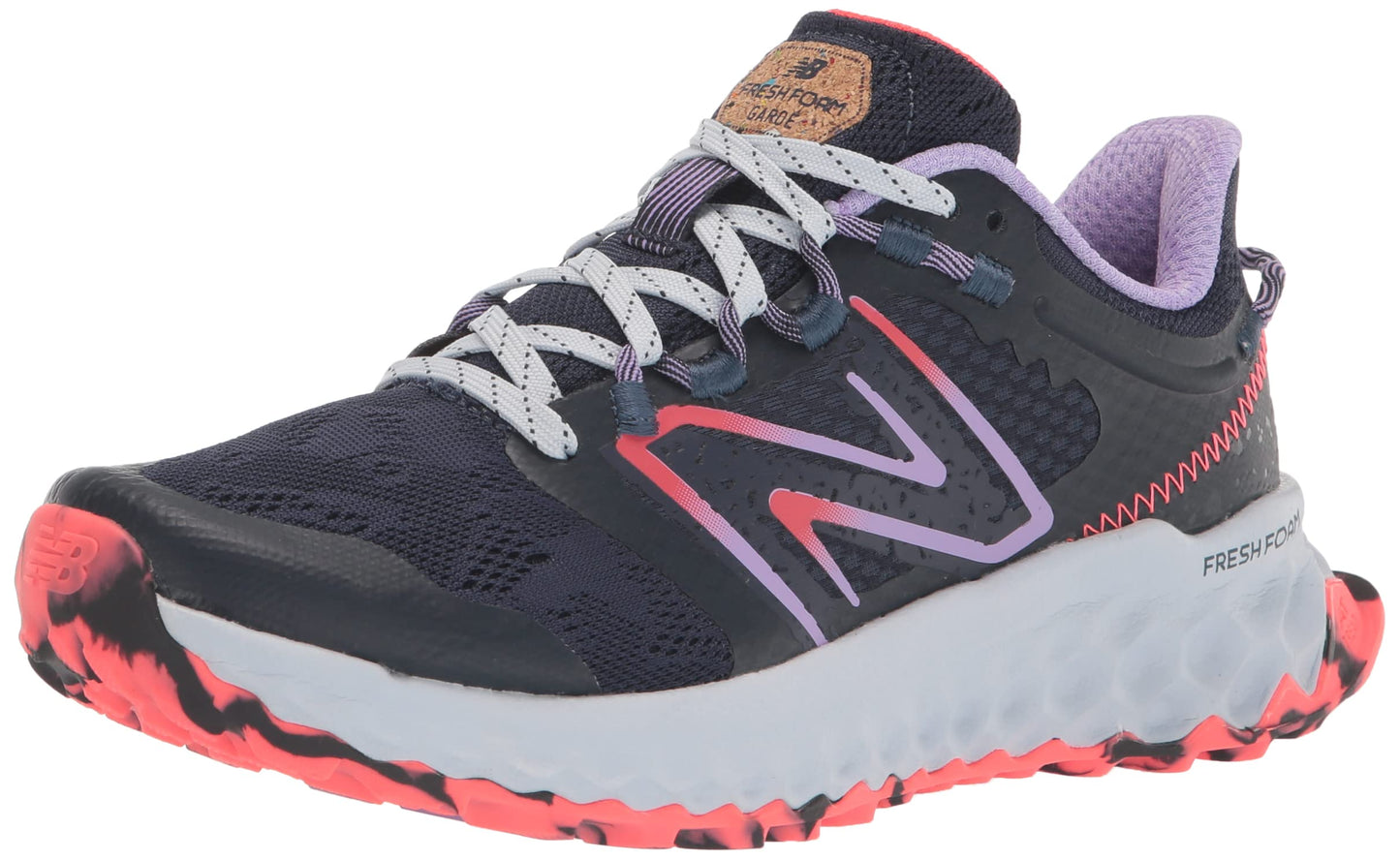 New Balance Women's Fresh Foam Garoe V1 Trail Running Shoe, Natural Indigo/Electric Purple/Electric Red, 12